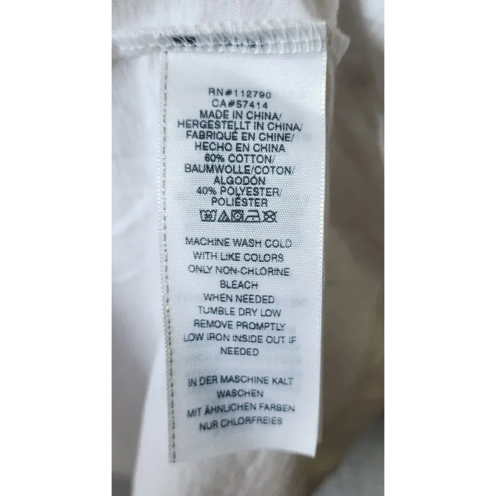 True Religion‎ White Tie Dye Print Rainbow Buddha Logo Tee T Shirt Size Large